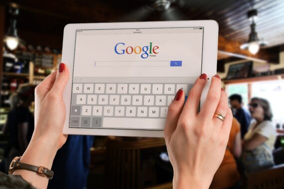 Google on a tablet